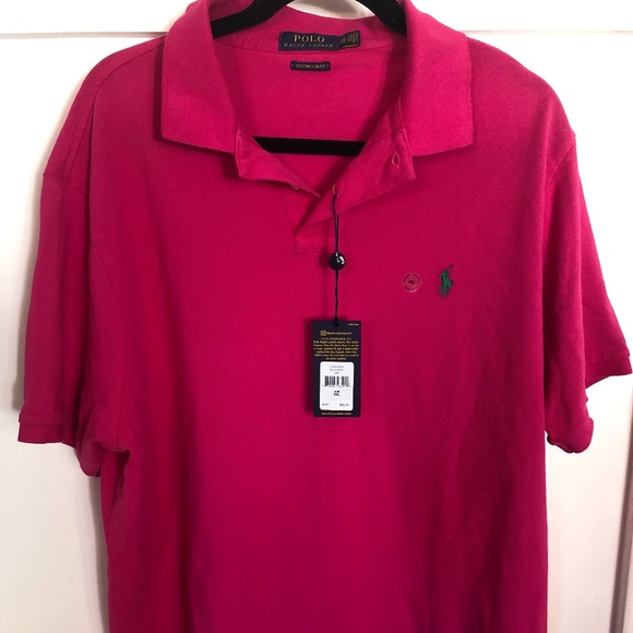 Ralph Lauren Collared Polo, Custon Slim Fit (XXL) - Picture 1 of 4